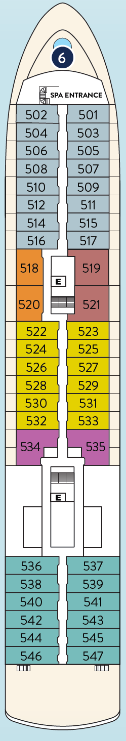 Deck plan for Deck 5