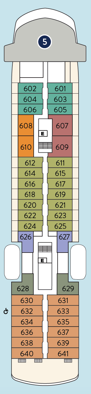 Deck plan for Deck 6