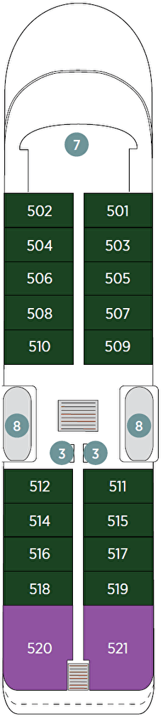 Deck plan for Deck 5 Panorama