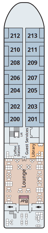 Deck plan for Middle Deck