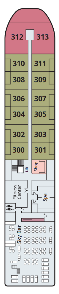 Deck plan for Upper Deck