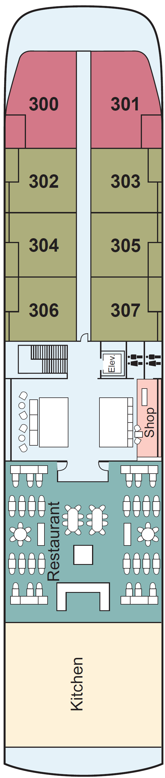 Deck plan for Upper Deck