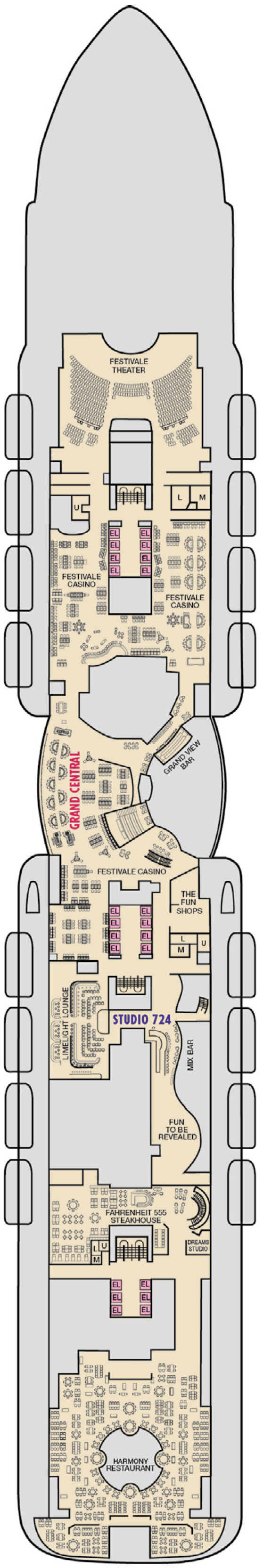 Deck plan for Deck 7