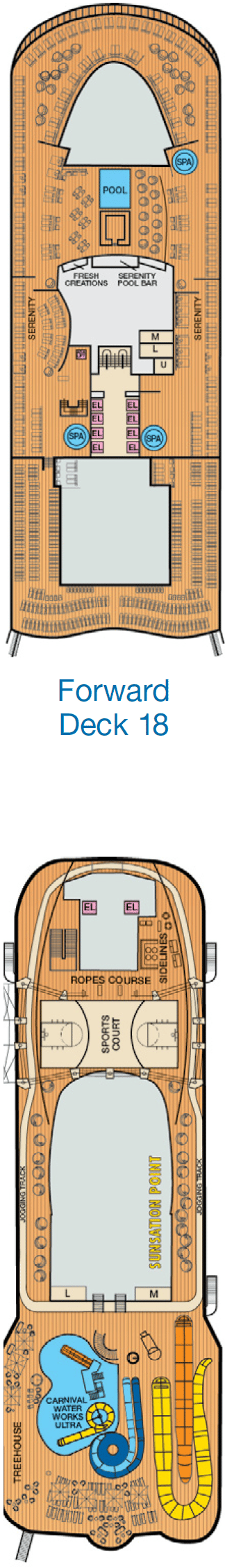 Deck plan for Deck 18