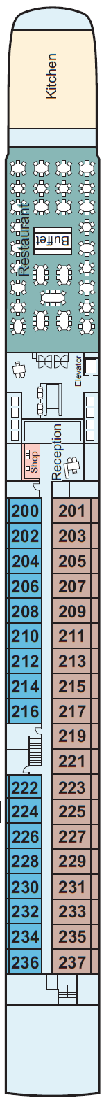 Viking Eistla deck plan — Middle Deck