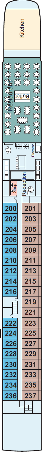 Deck plan for Middle Deck