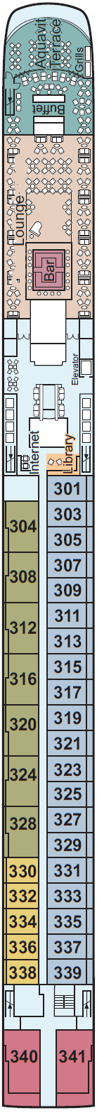 Deck plan for Upper Deck