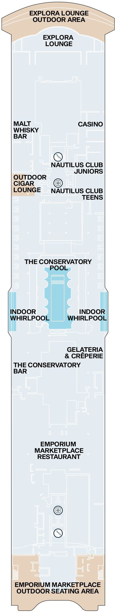 Deck plan for Deck 11
