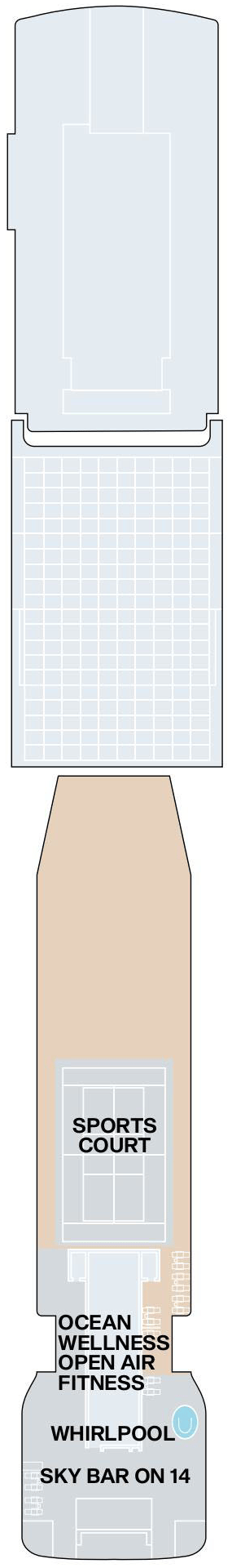 Deck plan for Deck 14