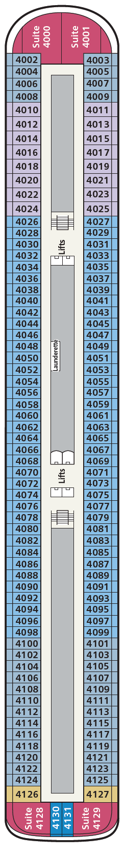 Deck plan for Deck 4