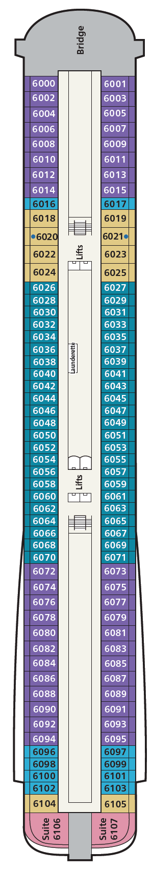 Deck plan for Deck 6