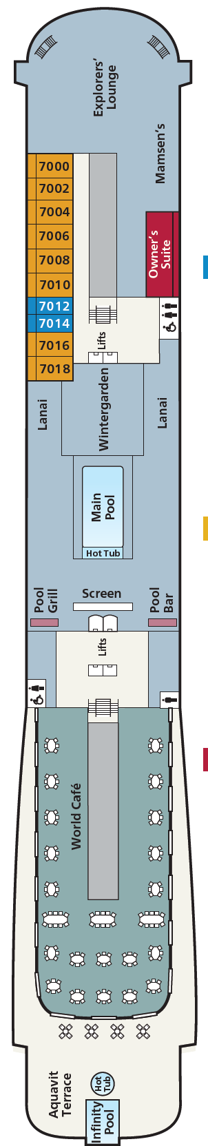 Deck plan for Deck 7