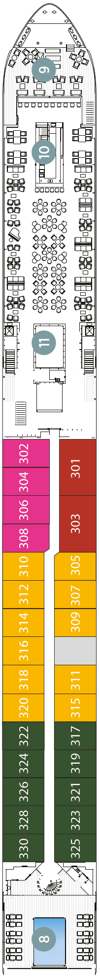 Deck plan for Horizon Deck