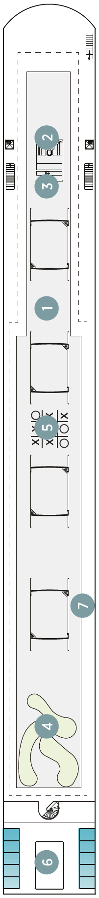 Deck plan for Sun Deck