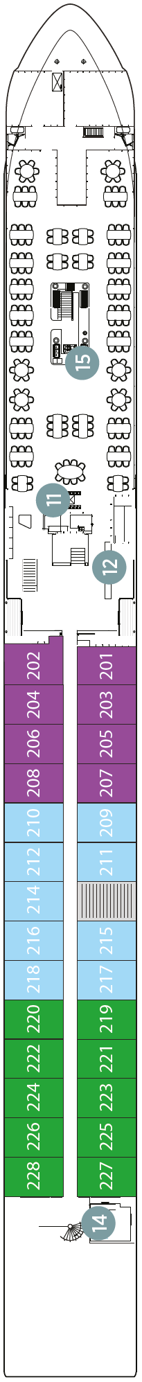 Deck plan for Vista Deck