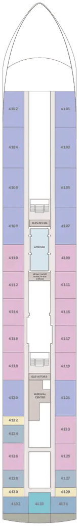 Vidanta Elegant deck plan — Deck 4
