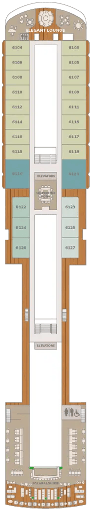 Vidanta Elegant deck plan — Deck 6