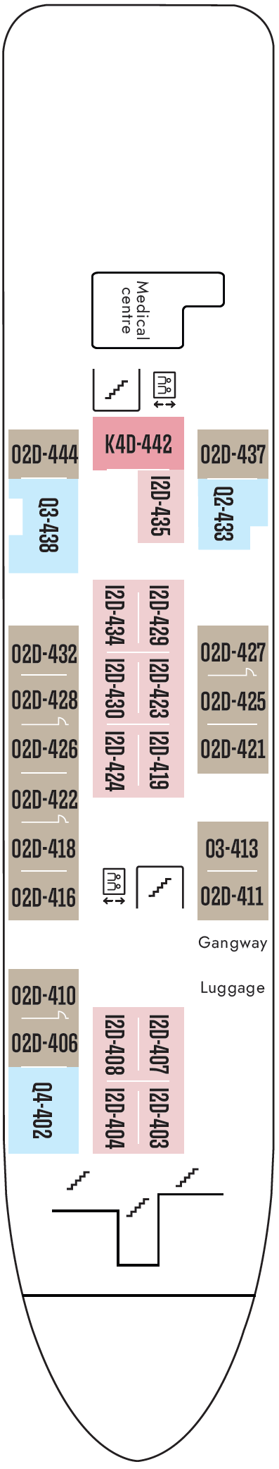 Deck plan for Deck 4