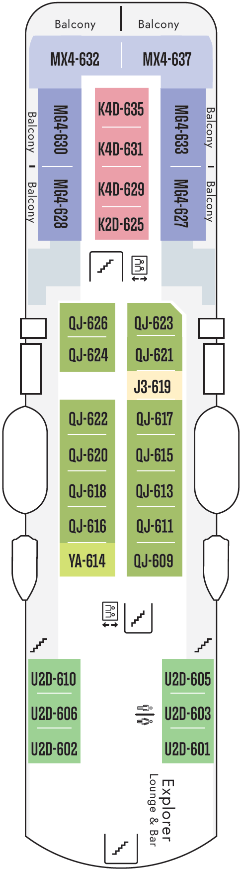 Deck plan for Deck 6