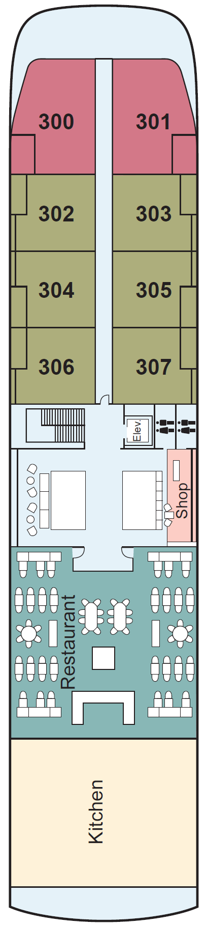 Deck plan for Upper Deck