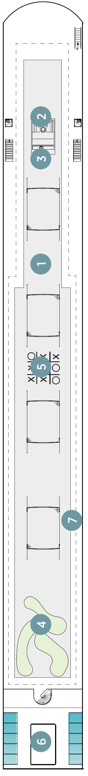 Deck plan for Sun Deck