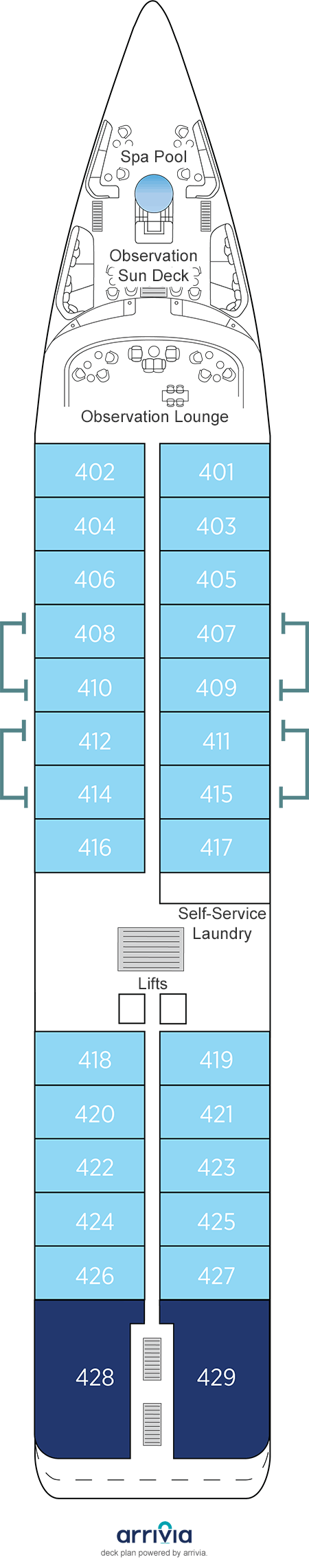 Deck plan for Observation Deck