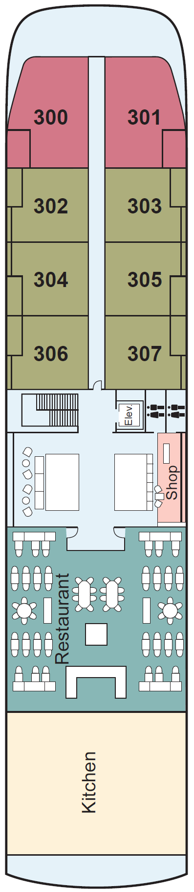 Deck plan for Upper Deck