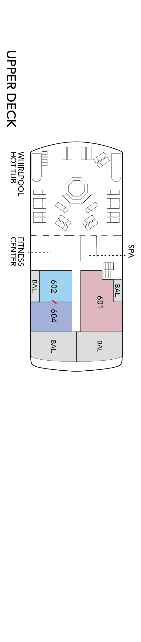 Deck plan for Upper Deck