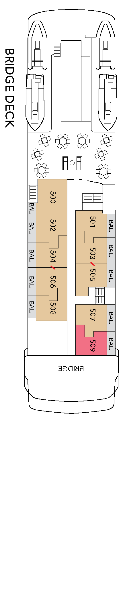 Deck plan for Bridge Deck