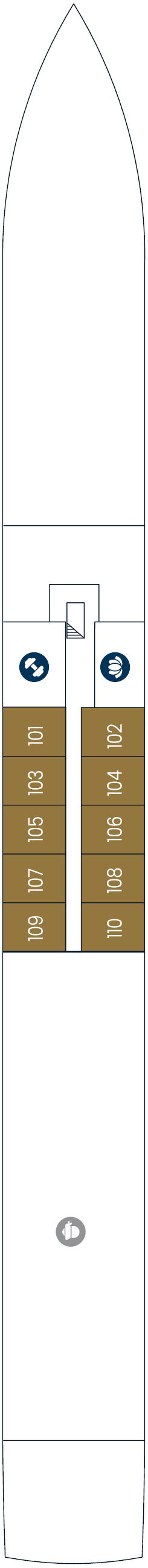 Deck plan for Emerald Deck