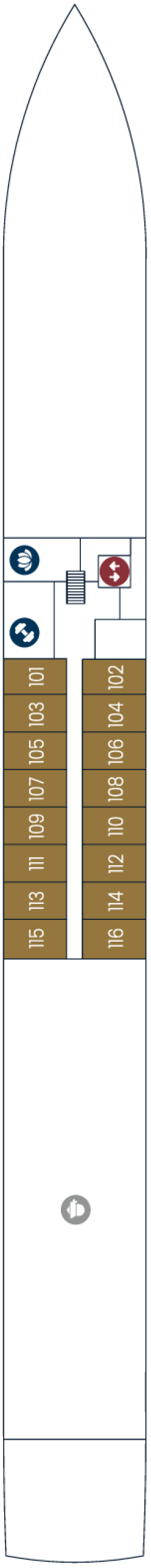 Deck plan for Emerald Deck