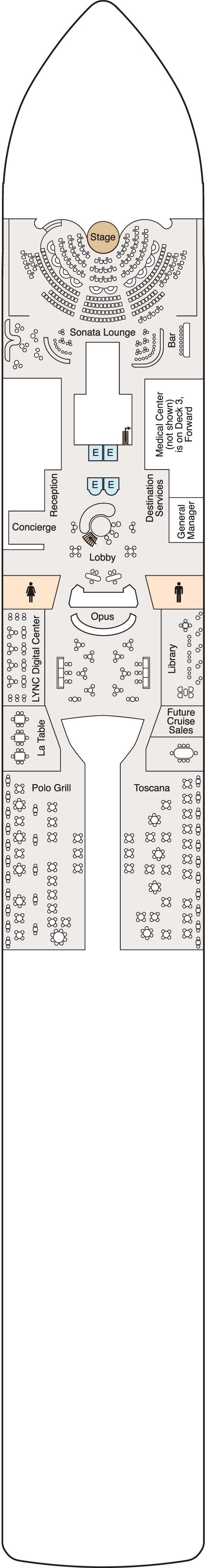 Deck plan for Deck 4