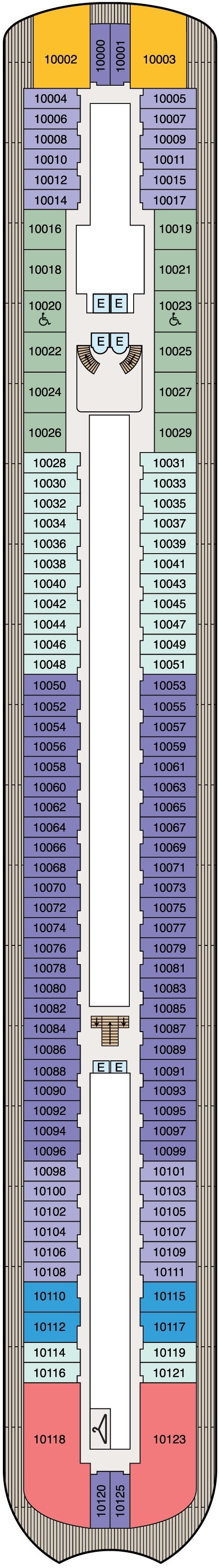 Deck plan for Deck 10