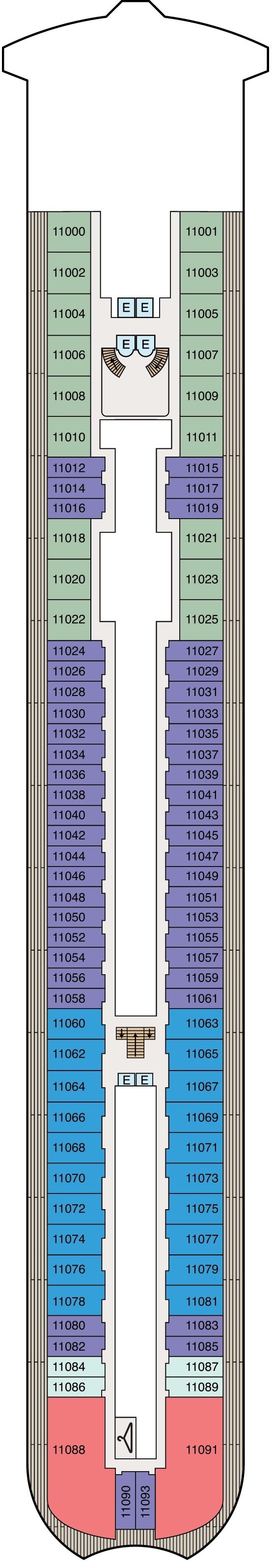 Deck plan for Deck 11