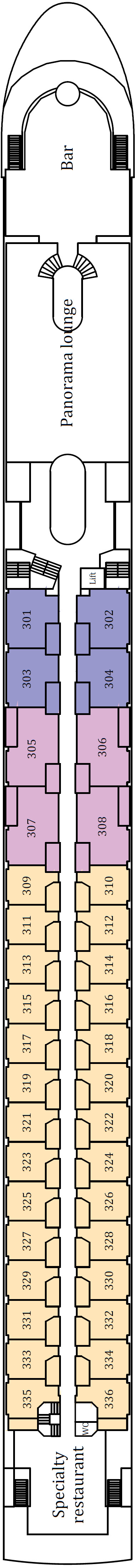 Deck plan for Diamond Deck