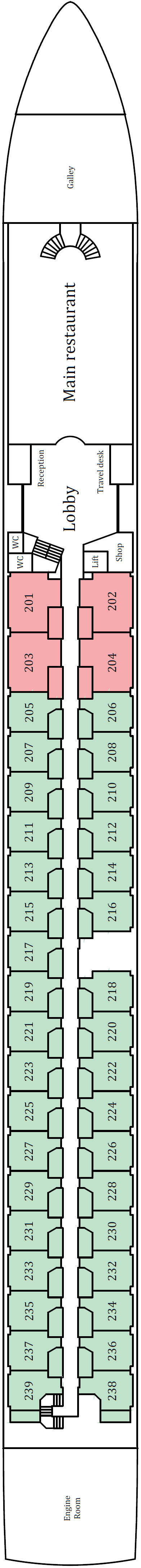 Deck plan for Ruby Deck