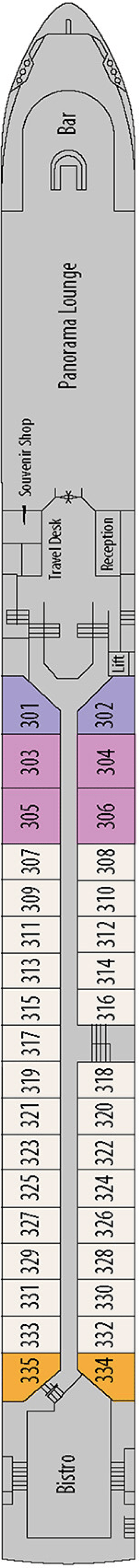 Deck plan for Diamond Deck
