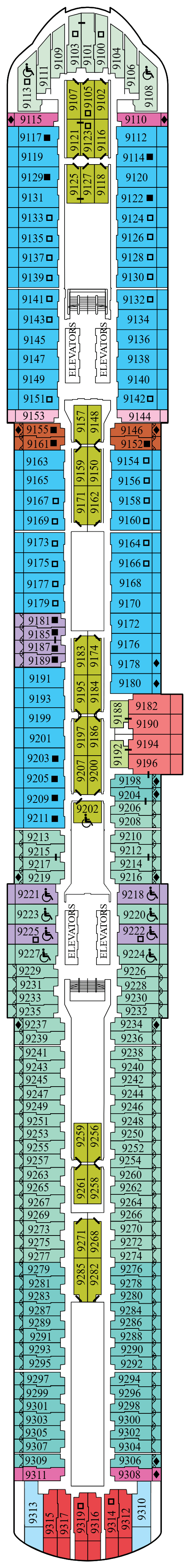 Deck plan for Deck 9