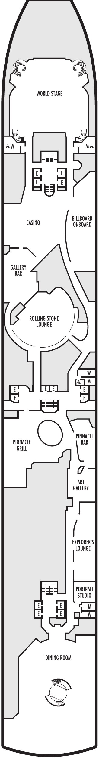 Deck plan for Lower Promenade