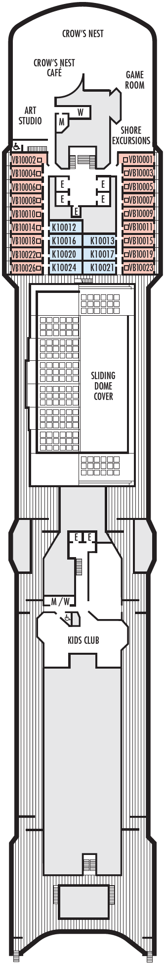 Deck plan for Observation