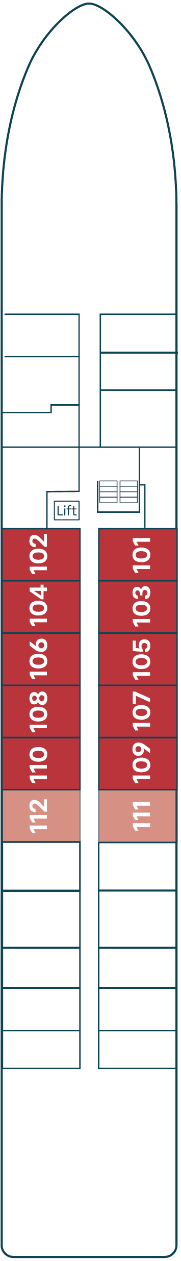Deck plan for Lower Deck