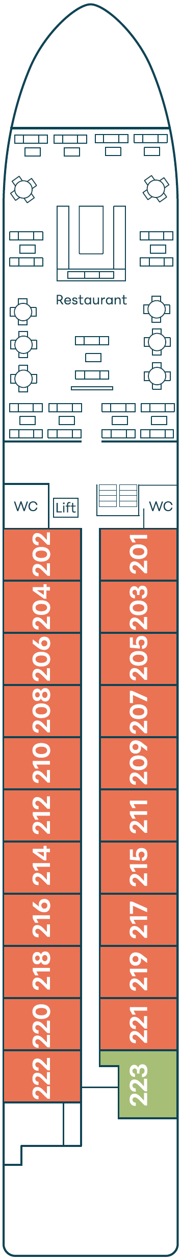 Deck plan for Main Deck