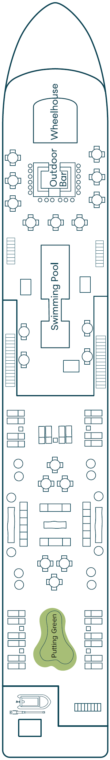Deck plan for Sun Deck