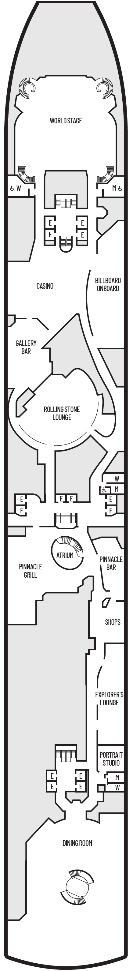 Deck plan for Lower Promenade