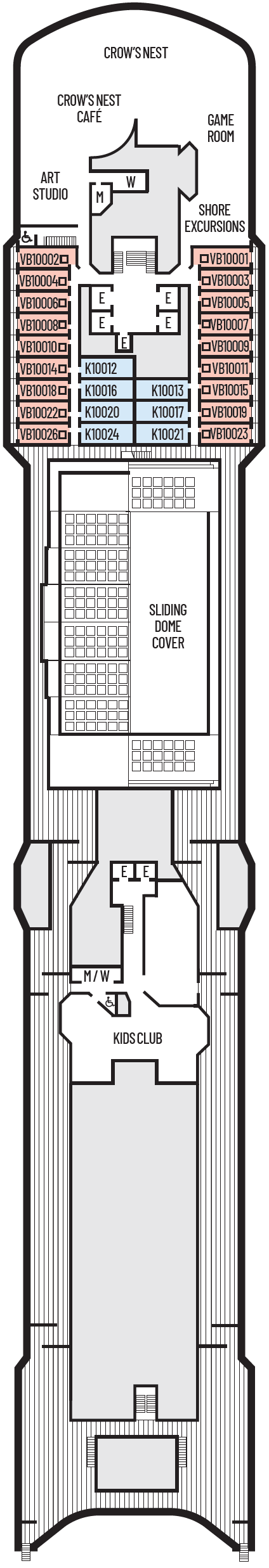 Deck plan for Observation