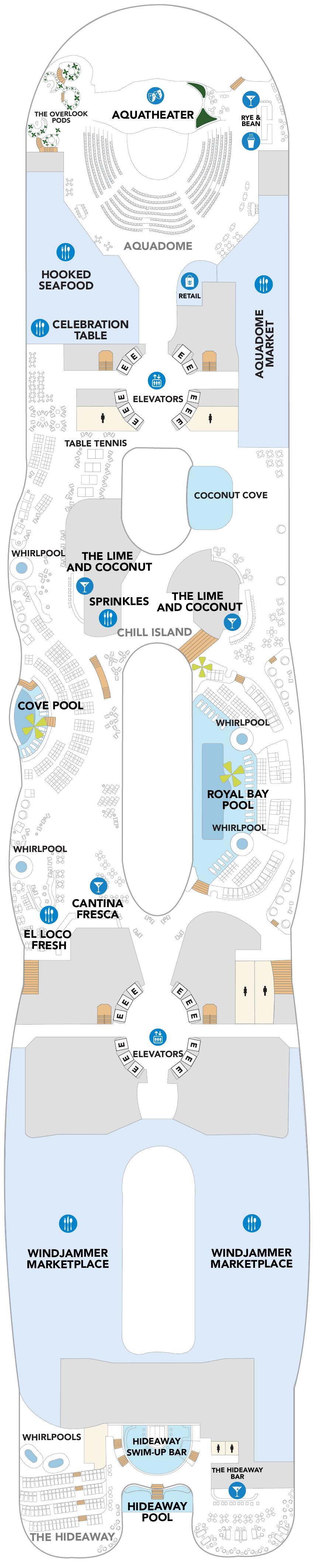 Deck plan for Deck 15