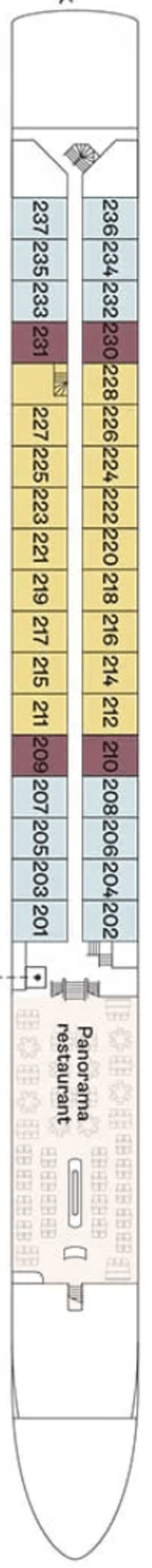 Deck plan for Middle Deck