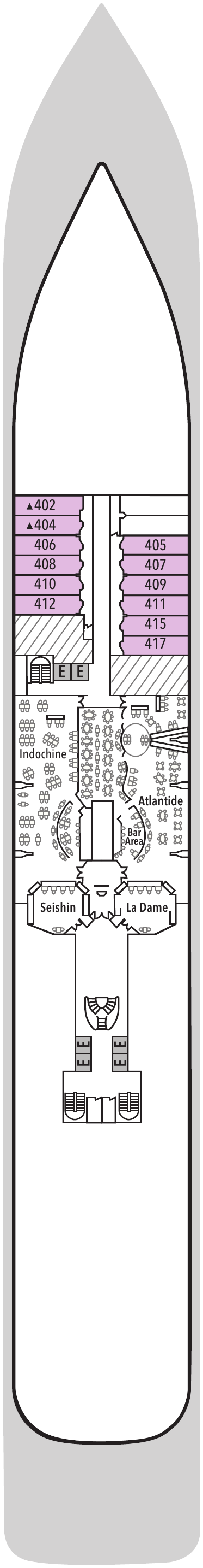 Deck plan for Deck 4