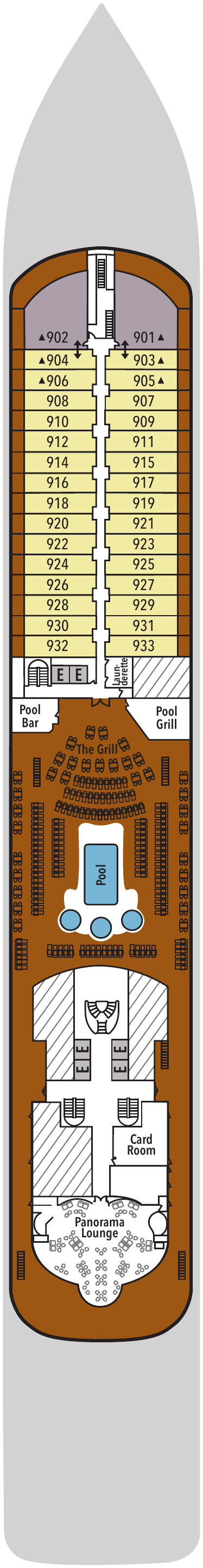 Deck plan for Deck 9