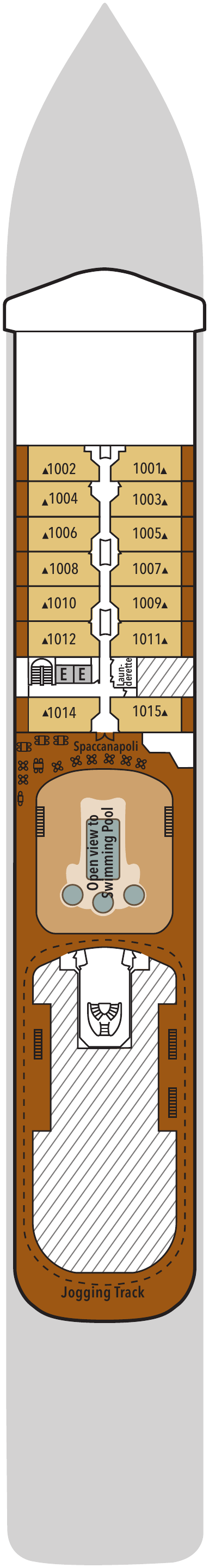 Deck plan for Deck 10
